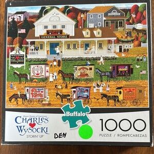 Buffalo Charles Wysocki 1000-Piece Puzzle - Colorful Village Scene